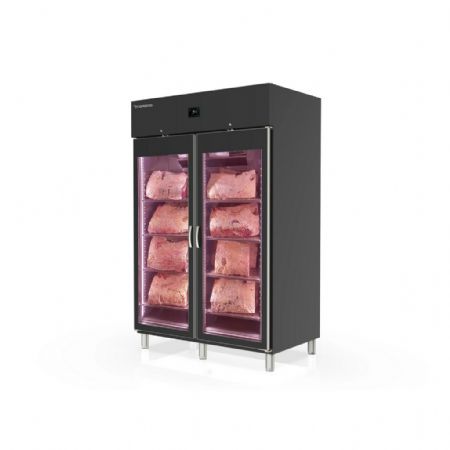 Armoire de Maturation de la Viande 2 portes vitrées 1404 L noire - Coreco - DA-1002-NI