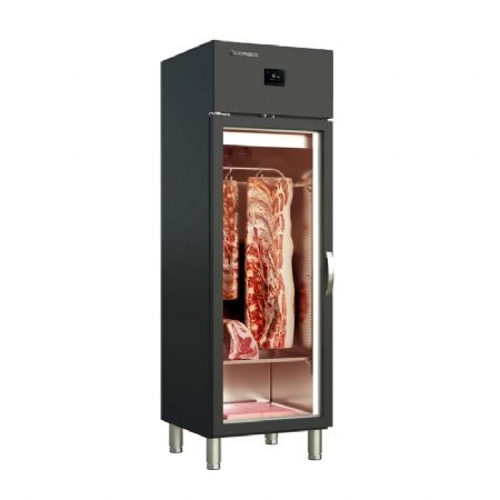 Armoire de maturation vitree noire 1 porte -2 / +8C puissance 0,3kW - 320L