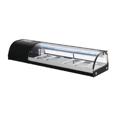 Vitrine à Sushis positive pour 5 bacs GN 1500 mm - Polar - DA538