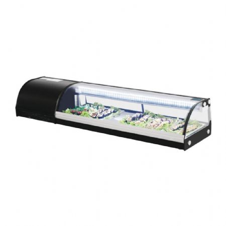Vitrine à Sushis positive pour 5 bacs GN 1500 mm - Polar - DA538