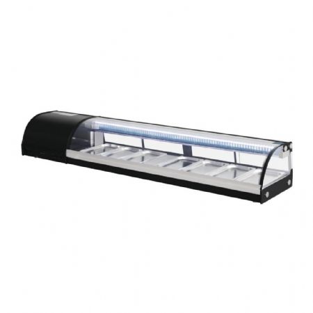 Vitrine à Sushis positive pour 7 bacs GN 1/3 1800 mm - Polar - DA539