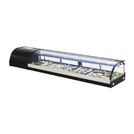 Vitrine à Sushis positive pour 7 bacs GN 1/3 1800 mm - Polar - DA539