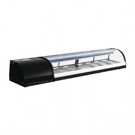 Vitrine à Sushis positive pour 7 bacs GN 1/3 1800 mm - Polar - DA539 Vitrine à Sushis positive pour 7 bacs GN 1/3 1800 mm - Polar - DA539