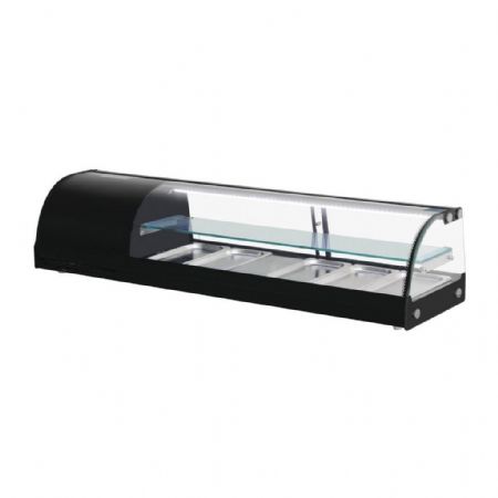 Vitrine à Tapas positive pour 5 bacs GN 1/3 1500 mm - Polar - DA540