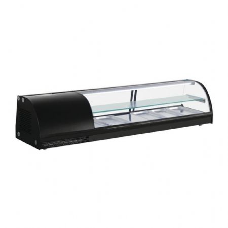 Vitrine à Tapas positive pour 5 bacs GN 1/3 1500 mm - Polar - DA540 Vitrine à Tapas positive pour 5 bacs GN 1/3 1500 mm - Polar - DA540
