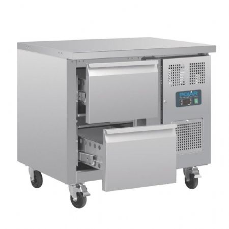 Table desserte réfrigérée positive 2 tiroirs GN 1/1 124 L - Polar - DA546