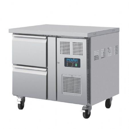 Table desserte réfrigérée positive 2 tiroirs GN 1/1 124 L - Polar - DA546