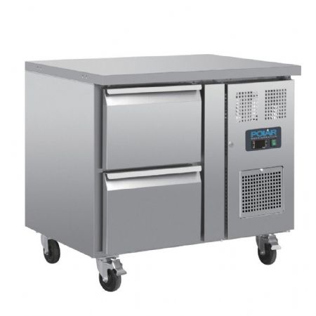 Table desserte réfrigérée positive 2 tiroirs GN 1/1 124 L - Polar - DA546