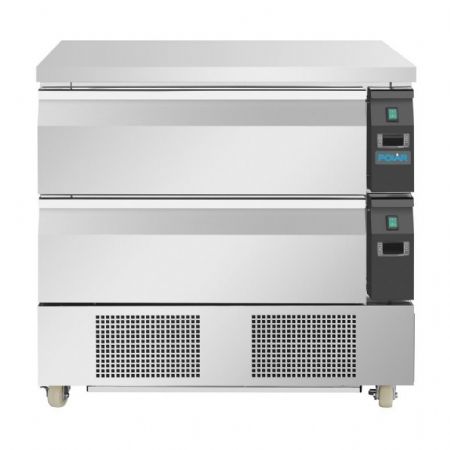 Soubassement réfrigéré double température 2 tiroirs 179 L - Polar - DA996