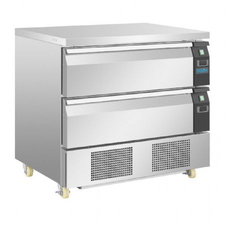 Soubassement réfrigéré double température 2 tiroirs 179 L - Polar - DA996
