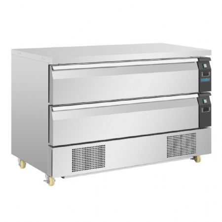 Soubassement réfrigéré double température 2 tiroirs 265 L - Polar - DA997