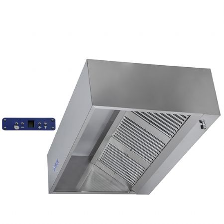 Hotte Murale avec moteur, éclairage et régulateur de vitesse, 3000x1400 mm - Virtus - DAA0197
