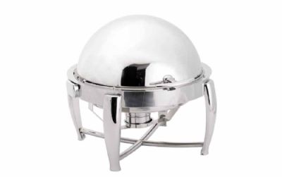 Chafing dish rond budget avec couvercle basculant 180° en