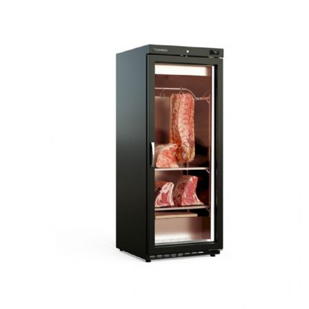 Armoire de Maturation de la Viande 240 L 1 porte vitrée noire 600x650x1545 mm - Coreco - DAV-400