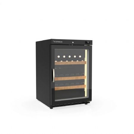 Armoire  vins positive noire 1 porte vitre petit volume +2 / +18C - 120L