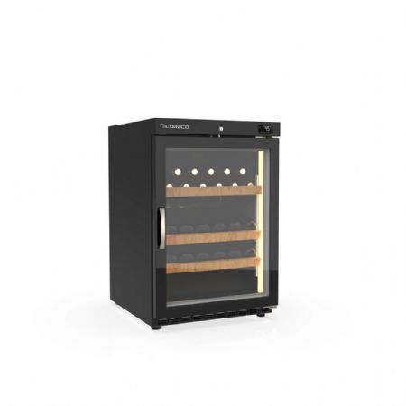 Cave à Vins 120 L 1 Porte Vitrée 2 Niveaux d'Étagères - Coreco - DAW-200-NI