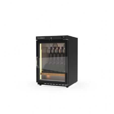 Cave à Vins 120 L 1 Porte Vitrée 2 Niveaux d'Étagères - Coreco - DAW-200-NI