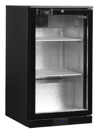 Arrière bar 1 porte vitrée positif noir 92 L +2 à +10 °C - Tefcold - DB106H