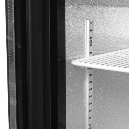 Arrière bar 1 porte vitrée positif noir 115 L +2 à +10 °C - Tefcold - DB126H
