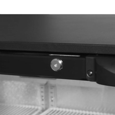 Arrière bar de 2 portes vitrées positif noir 182 L +2 à +10 °C - Tefcold - DB201H
