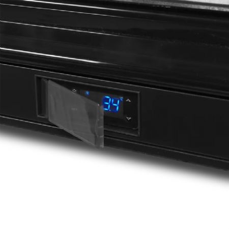 Arrire de bar 190 L Noir 2 portes Vitres - 900x520x870 mm