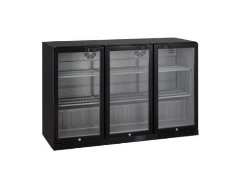 Arrière de bar avec 3 porte battantes vitrée -  287 L - positive - Tefcold - DB302H