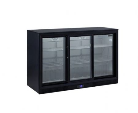 Arrière de bar avec 3 porte battantes vitrée - 288 L -  Tefcold - DB302S