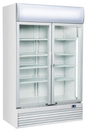 Armoire à boissons réfrigérée 2 portes vitrées blanche 1000 L +1/+10°C - Coolhead - DC 1000H