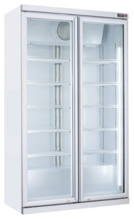 Armoire à boissons réfrigérée 2 portes vitrées blanche 805 L +1/+10°C - Coolhead - DC 1050