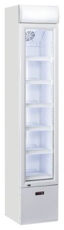 Armoire à boissons réfrigérée vitrée blanche 105 L +1/+10°C - Coolhead - DC 105C