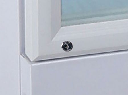 Armoire  boissons positive noire 1 porte vitre avec Canopy au dessus 0 / +7 C - 105L