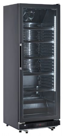 Vitrine réfrigérée à boissons noire 1 porte vitrée 360 L +1/+10°C - Coolhead - DC 350BF
