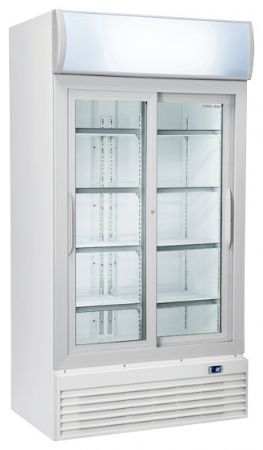 Armoire à boissons réfrigérée 2 portes coulissantes vitrées blanche 800 L +1/+10°C - Coolhead - DC 800S Armoire à boissons réfrigérée 2 portes coulissantes vitrées blanche 800 L +1/+10°C - Coolhead - DC 800S