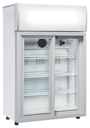 Armoire à boissons réfrigérée 2 portes coulissantes vitrées blanche 85 L +1/+10°C - Coolhead - DC 85S