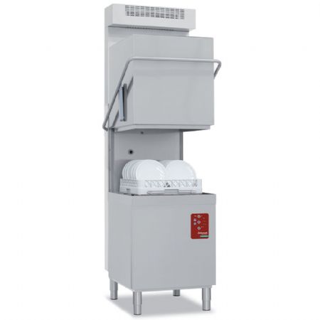 Lave-Vaisselle à Capot panier 500x500 mm Full Hygiene condenseur-récupérateur de buées et pompe de vidange - Diamond - DCS9/6-RC