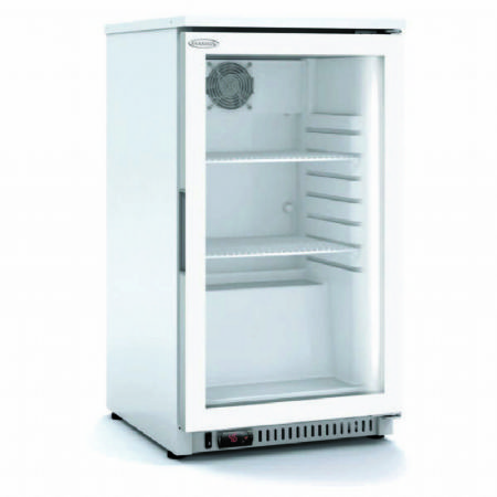 Mini armoire d'exposition rfrigre vitre blanche 1 porte battante +0 / +7C - 116L