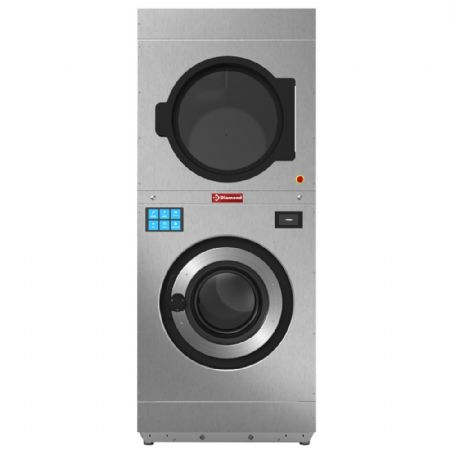 Buanderie Lave-Linges Super essorage 11 kg électrique + séchoir rotatif 11 kg électrique Touch screen 720x1003x1991 mm - Diamond - DEES/11-TS/N