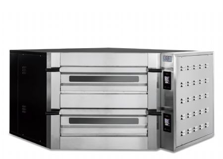 Four à pizza électrique professionnel monophasé ou triphasé 2 chambres 7+7 pizzas Ø 36 cm thermostat digital - GGF - DELUXE 2 Four à pizza électrique professionnel monophasé ou triphasé 2 chambres 7+7 pizzas Ø 36 cm thermostat digital - GGF - DELUXE 2