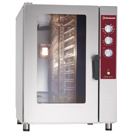 Four mixte professionnel électrique vapeur convection 10 niveaux GN 1/1 mécanique - Diamond Promo - DFV-1011/P Four mixte professionnel électrique vapeur convection 10 niveaux GN 1/1 mécanique - Diamond Promo - DFV-1011/P