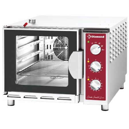 Four mixte professionnel électrique vapeur-convection, 4 niveaux GN 1/1, 5.2 kW - Diamond Promo - DFV-411/S