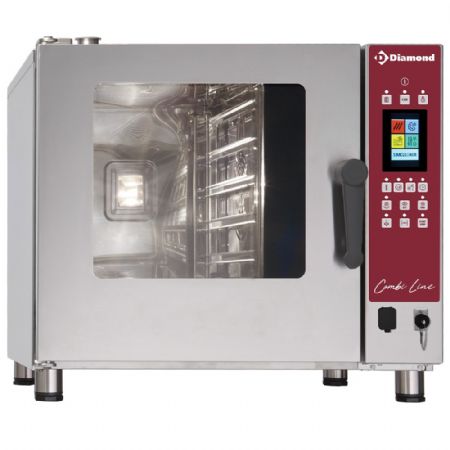 Four mixte professionnel électrique TOUCH SCREEN vapeur convection 5 niveaux GN 1/1 auto-nettoyage - Diamond Promo - DFV-511/PTS Four mixte professionnel électrique TOUCH SCREEN vapeur convection 5 niveaux GN 1/1 auto-nettoyage - Diamond Promo - DFV-511/PTS