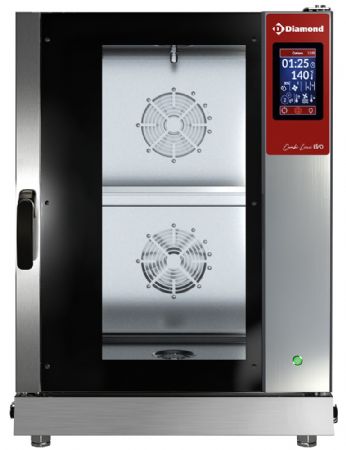 Four professionnel électrique à commandes tactiles vapeur convection avec auto-nettoyage GN 1/1 - Diamond Promo - DFV1011/CTS