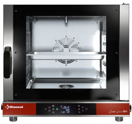 Four professionnel électrique monophasé auto-nettoyant commandes digitales GN 1/1 - Diamond Promo - DFV511/CTD