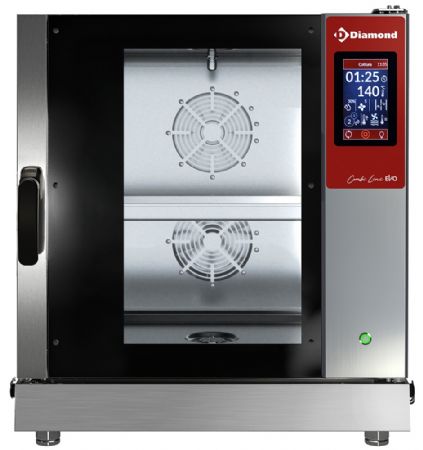 Four électrique professionnel avec auto-nettoyant GN 1/1 commande tactile convection vapeur - Diamond Promo - DFV711/CTS