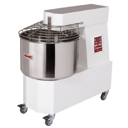 Pétrin à spirale 33 litres 2 vitesses automatique digital sur roues - Diamond Promo - DH33/T2V