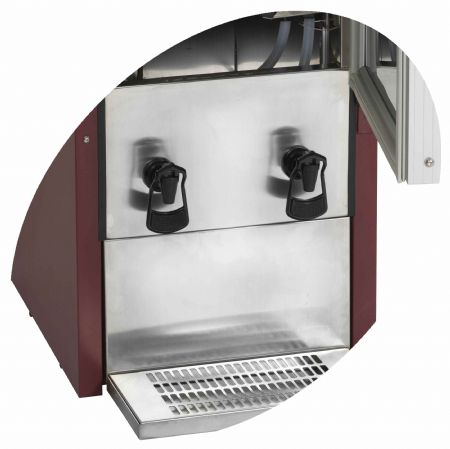 Distributeur de vin avec plateaux inox et pieds réglables - Tefcold - DKS95-2/20L