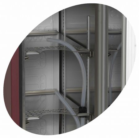 Distributeur de vin avec plateaux inox et pieds réglables - Tefcold - DKS95-2/20L