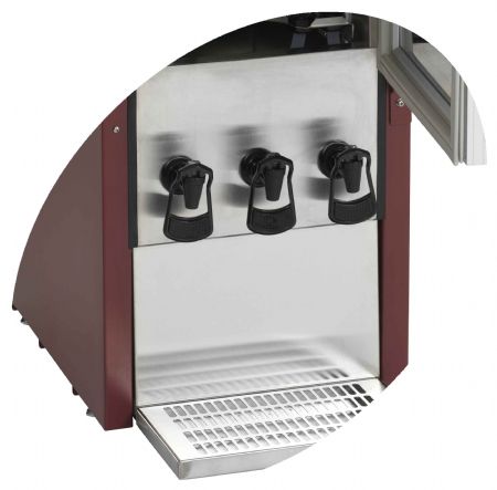 Distributeur de vin avec plateaux en acier inoxydable et pieds réglables - Tefcold - DKS95-3/10L