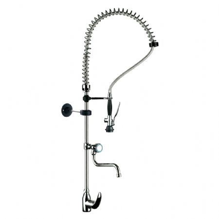 Douchette encastrable pour plan de travail avec bras articulé et mitigeur à levier