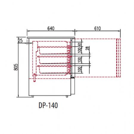 Armoire réfrigérateur positive professionnelle 1 porte pleine 125 L - Coreco - DP-140